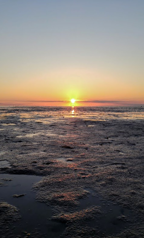 Sunset over water